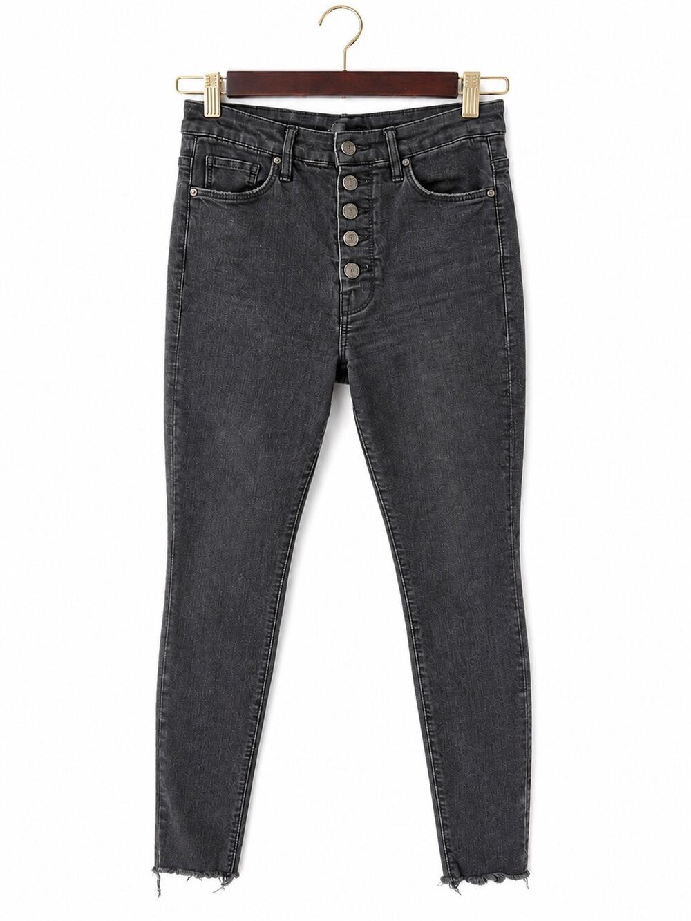 MOTHER The Pixie Ankle Fray Jeans – Black- size 26